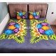 Handcrafted Rayon Bedsheet Hand Painted Floral Design Best Quality
